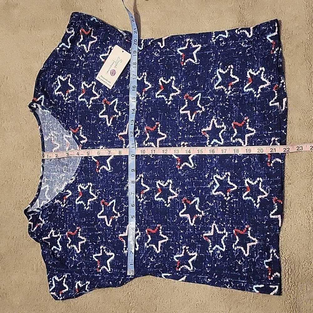 ❤️ NWT 2 PIECE STAR PRINT PAJAMAS SIZE LARGE - Picture 4 of 6